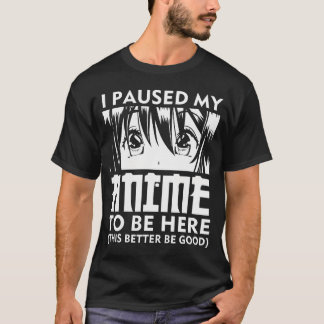 Camiseta Parei Meu Anime Para Estar Aqui Japão Kawaii Manga