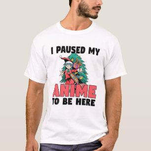 Camiseta Parei Meu Anime Para Estar Aqui No Natal De Otaku 