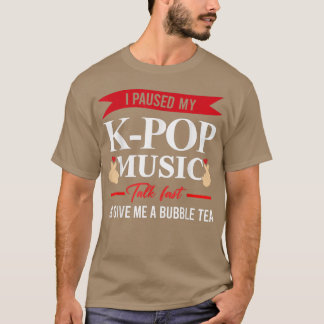 Camiseta Parei meu chá de bolhas de música do k-pop
