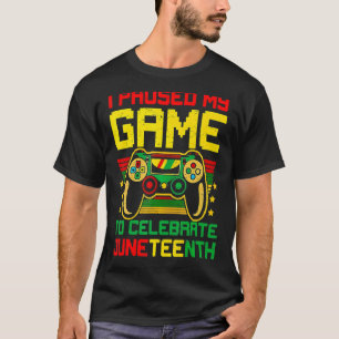 Camiseta Parei Meu Jogo Para Comemorar O Gam De Vídeo Junte