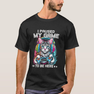 Camiseta Parei Meu Jogo Para Estar Aqui Maine Moon Cat Funn