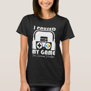 Camiseta Parei Meu Jogo Para Férias De Verão