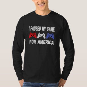 Camiseta Parei Meu Jogo Para O Fireworks America Indepen
