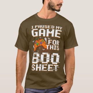 Camiseta Parei O Meu Jogo Por Esta Folha De Boo Pumpkin Hal