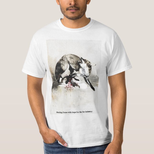 Camiseta Parem a caça à raposa (Frente)