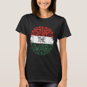 Camiseta Parem com a guerra, a guerra, a Palestina livre, a