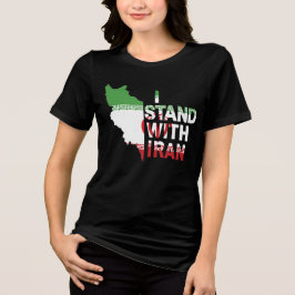 Camiseta Parem com a guerra - Eu fico com o Irã, com Israel