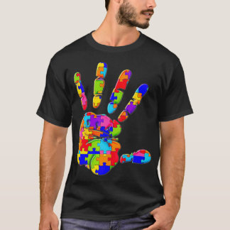 Camiseta Parem com a injustiça o racismo Jigsen Autism Queb