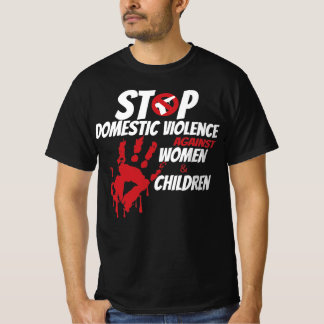 Camiseta Parem Com A Violência Doméstica Contra Mulheres e 