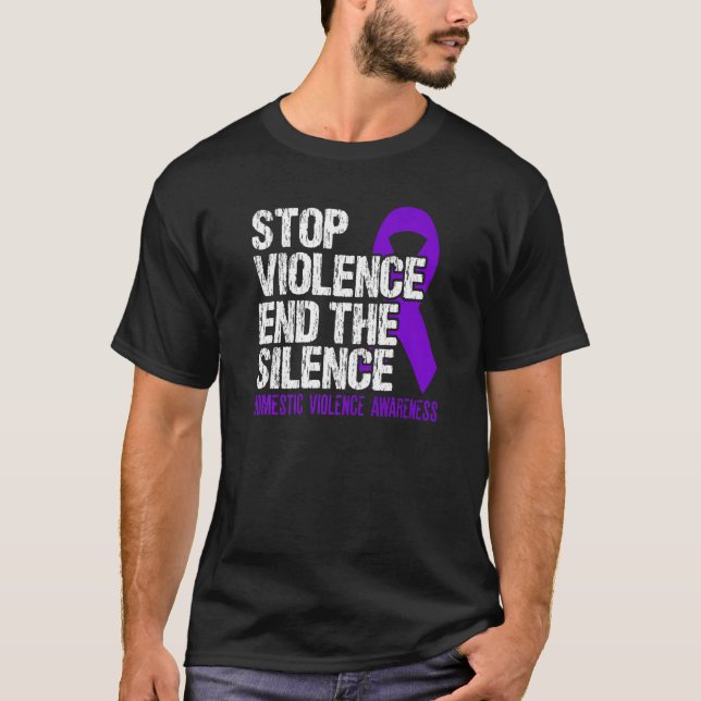 Camiseta Parem com a violência para acabar com o silêncio d (Frente)