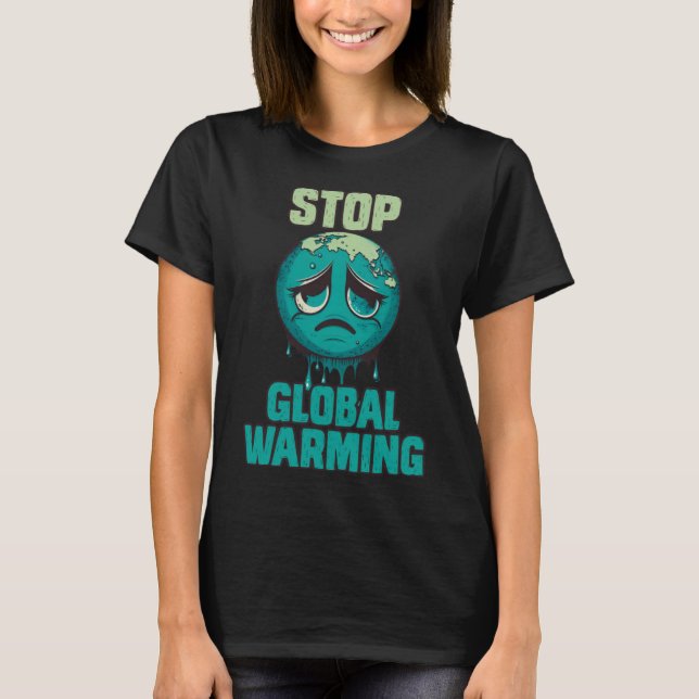 Camiseta Parem com o aquecimento global Proteção climática (Frente)