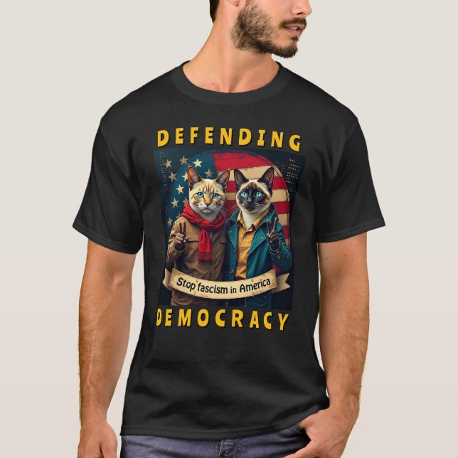 Camiseta Parem Com O Fascismo Na América (Frente)