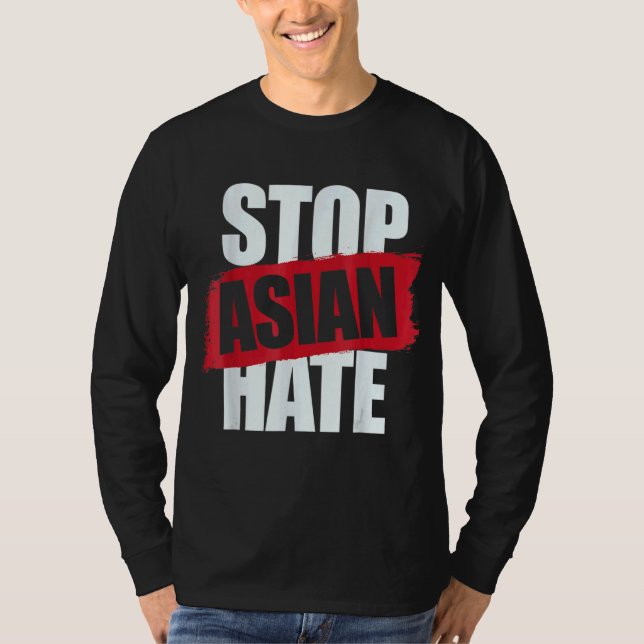 Camiseta Parem com o ódio asiático Aapi de apoiar o racismo (Frente)