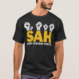 Camiseta Parem com o ódio asiático Crimes asiáticos apoiant