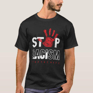 Camiseta Parem com o racismo contra a direita