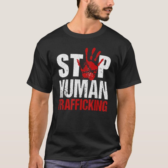 Camiseta Parem com o tráfico de seres humanos e acabem com  (Frente)