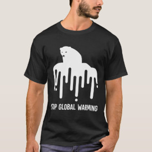 Camiseta Parem De Aquecer As Alterações Climáticas Urso Pol
