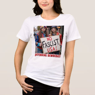 Camiseta Parem de o fascismo defender a democracia