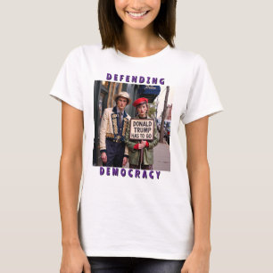Camiseta Parem de o fascismo defender a democracia