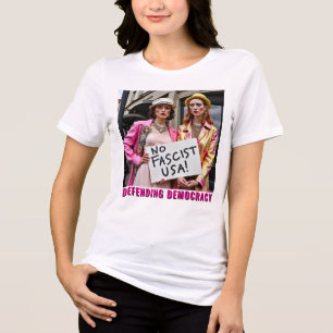 Camiseta Parem de o fascismo defender a democracia