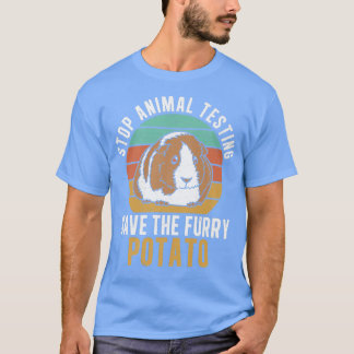 Camiseta Parem De Testar Animais De Batata De Furto Engraça