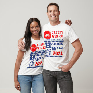 Camiseta Parem De Votar Estranho Harris Walz 2024 LT Unisex