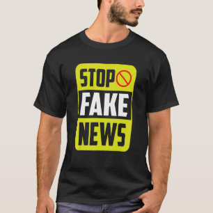 Camiseta Parem Notícias Falsas Jornalismo Liberdade De Impr