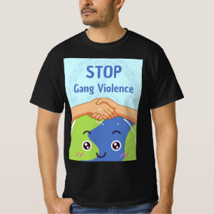 Camiseta Parem o aperto de mão de violência de gangues pela