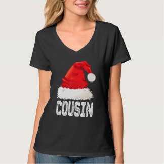 Camiseta Parente de Natal Chapéu do Papai Noel Natal Famíli