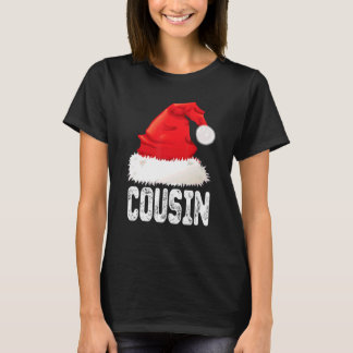 Camiseta Parente de Natal Chapéu do Papai Noel Xmas Família