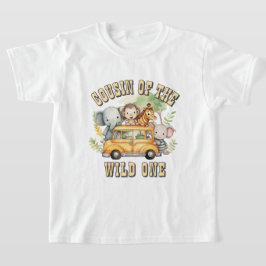 Camiseta Parente dos meninos do Selvagem safari animais 