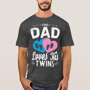 Camiseta Parentes Gêmeos da Família Bebê do Pai dia de os p
