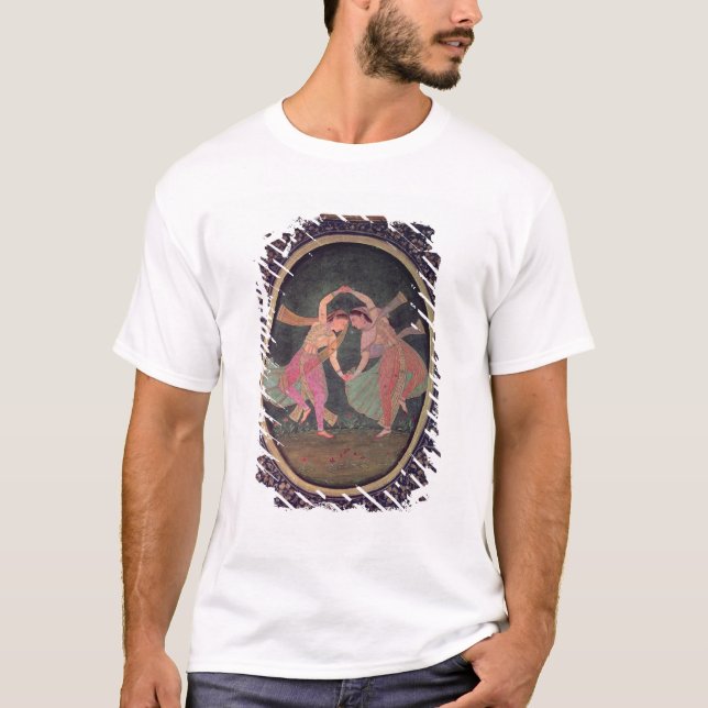 Camiseta Pares de meninas de dança que executam um Kathak (Frente)
