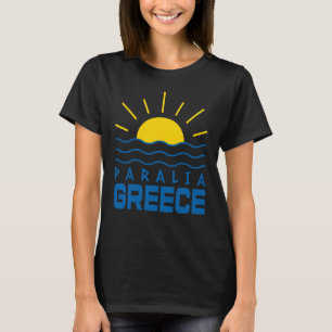 Camiseta Parga Grécia Sol e Ondas Marítimas Mulheres