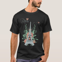 Paris ama Eiffel Tower Rosa parisiense Souvenir Fr