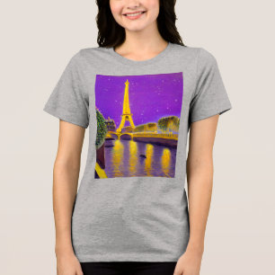 Camiseta Paris ao longo do Sena sob as Estrelas