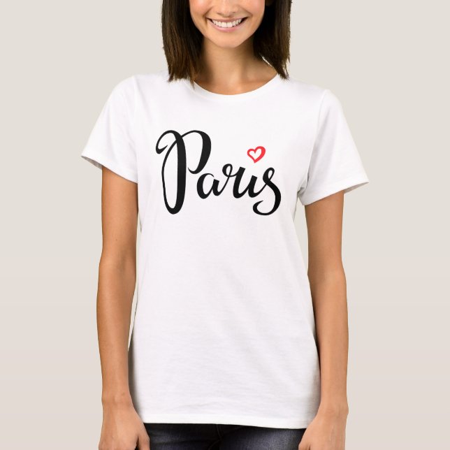 Camiseta Paris Brush com Coração (Frente)