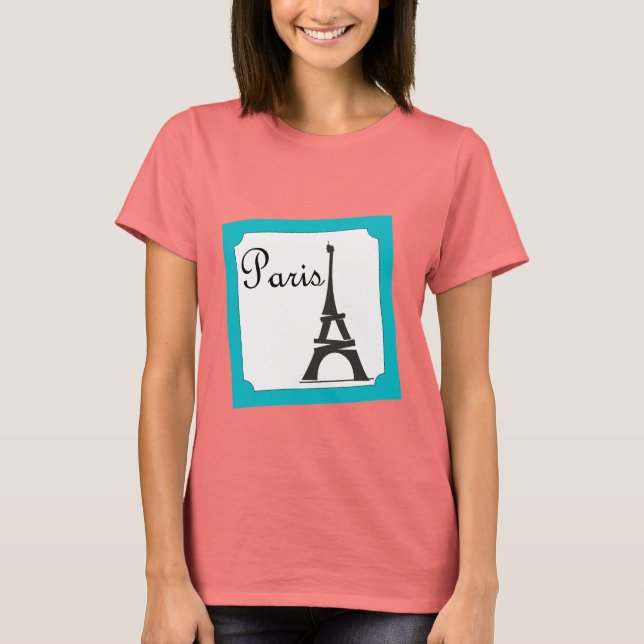 Camiseta Paris - Carimbo Azul (Frente)