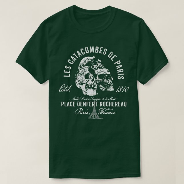 Camiseta Paris Catacombs (Frente do Design)