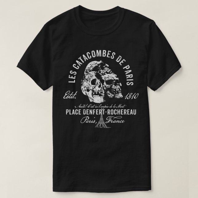 Camiseta Paris Catacombs (Frente do Design)