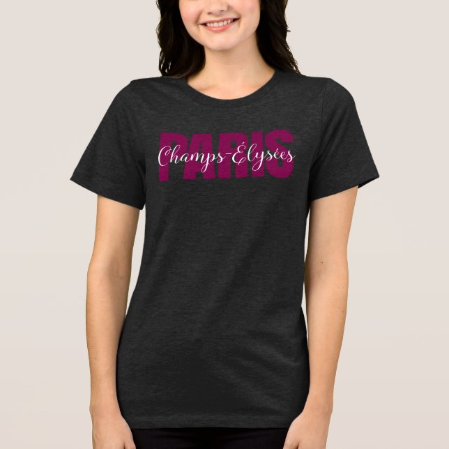 Camiseta Paris - Champs-Élysées - Design Personalizado Eleg (Frente)