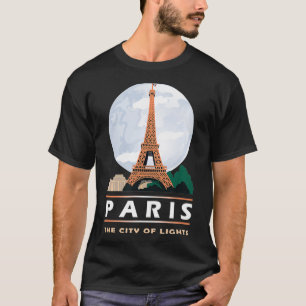 Camiseta Paris, Cidade Da Torre Eiffel Light Paris Night G