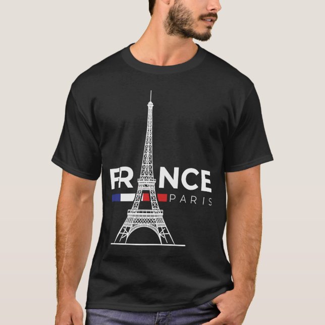 Camiseta Paris, cidade de amor, Torre Eiffel Europa (Frente)