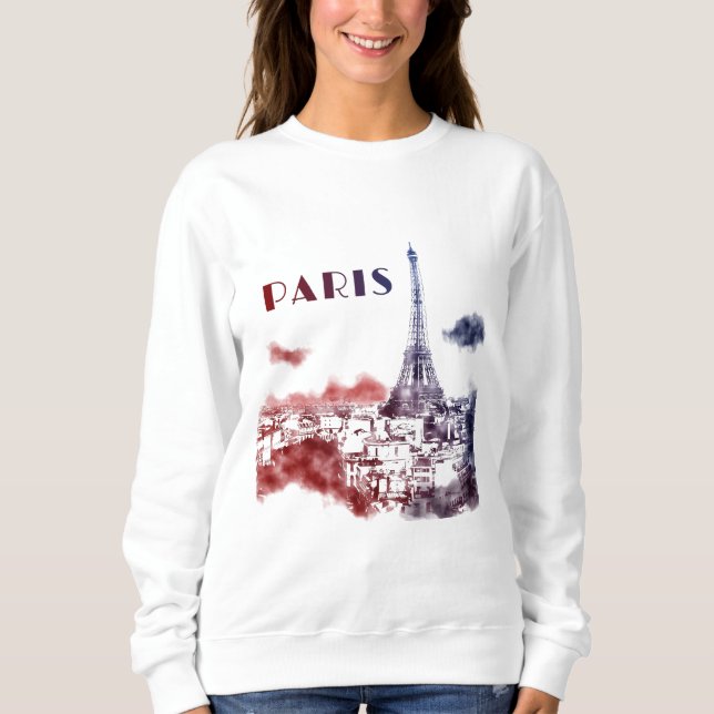 Camiseta Paris City Skyline Eifel Tower Travel France (Frente)