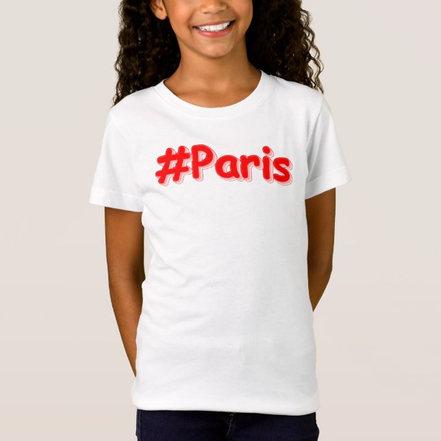Camiseta "#Paris" Design. Comprar Agora (Frente)