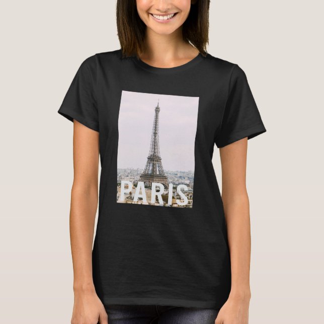 Camiseta Paris  Eiffel Tower  Aesthetic Design  Classic (Frente)