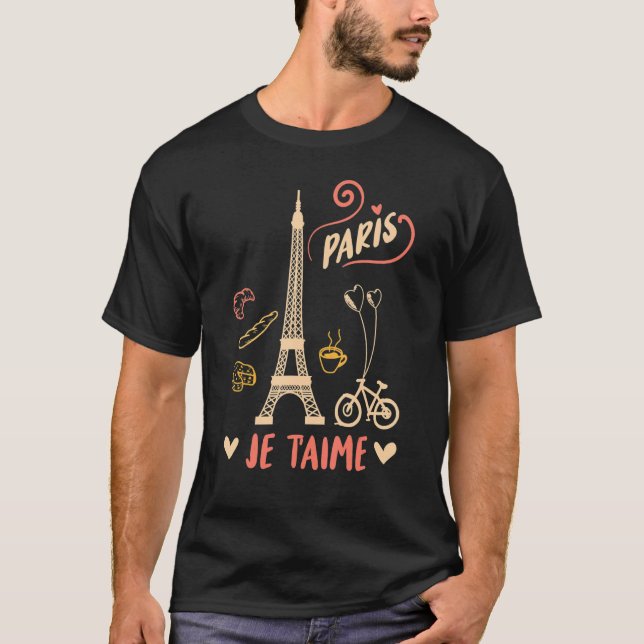 Camiseta Paris Eiffel Tower Women paris je'aime (Frente)