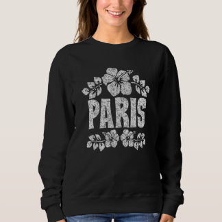 Camiseta Paris Flowers Distressed White Print