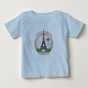 Camiseta Paris França 2024 Baby T-Shirts, Paris França 2024