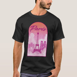 Camiseta Paris França Bandeira Eiffel Torre França Souvenir